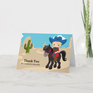Cowboy Thank You Card