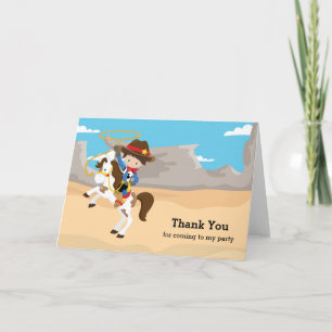 Cowboy Thank You Card