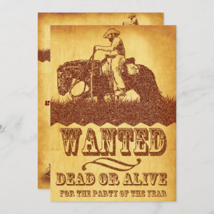 Cowboy Theme Party Invitation