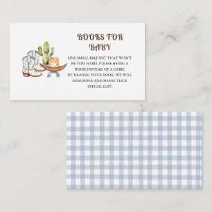 Cowboy Themed Baby Shower Book Request Enclosure Card