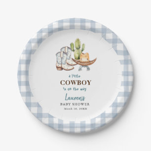 Cowboy themed Baby shower Paper Plate