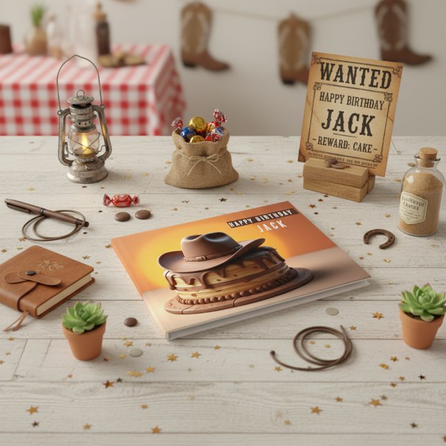 Cowboy themed Birthdays Guest Book (Creator Uploaded)