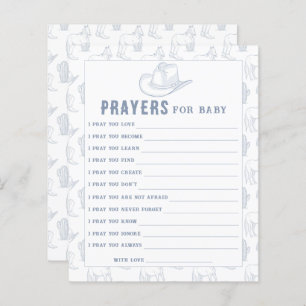 Cowboy toile de jouy baby shower, prayers for baby