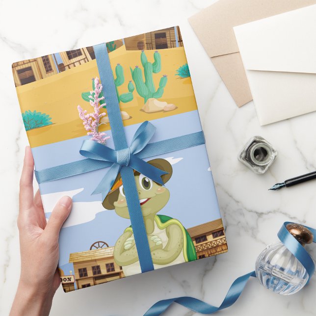 Cowboy Turtle Wrapping Paper (Creator Uploaded)