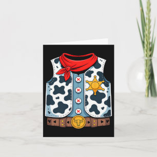 Cowboy Vest Western Sheriff Costume Cool Easy Hall Card