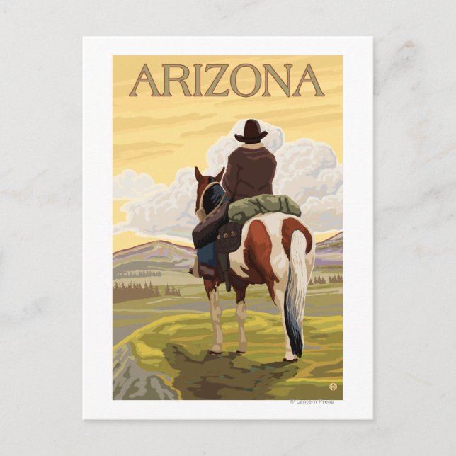 Cowboy (View from Back)Arizona Postcard (Front)