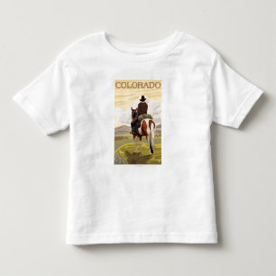 Cowboy (View from Back)Colorado Toddler T-Shirt