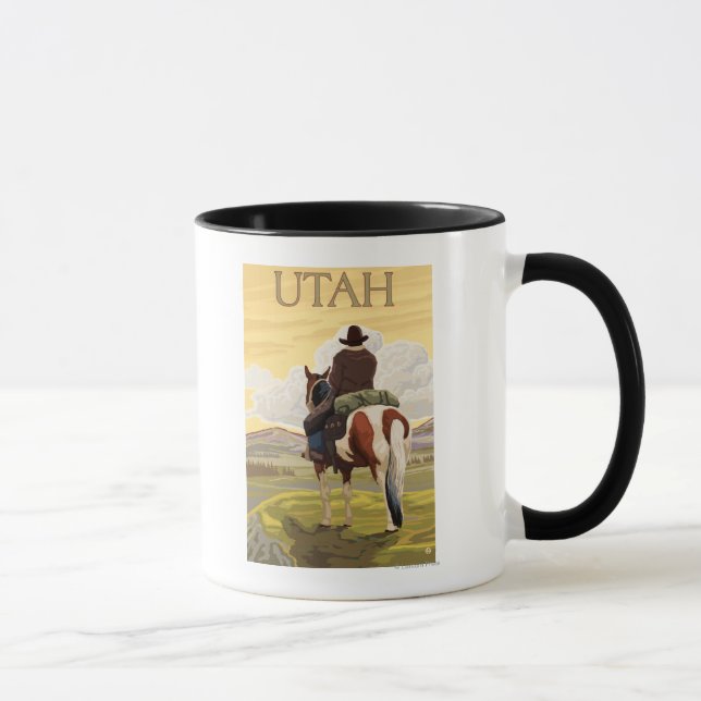 Cowboy (View from Back)Utah Mug (Right)