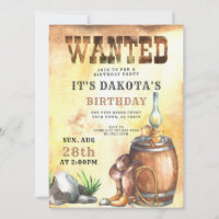 Cowboy Wanted Birthday 