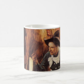 Cowboy Watering His Horse by NC Wyeth, Vintage Art Coffee Mug