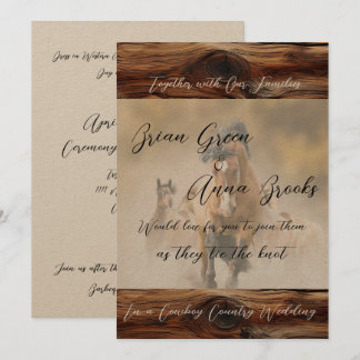 Cowboy Wedding Invitation Dance and BBQ