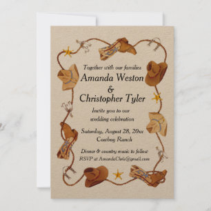 Cowboy wedding invitations