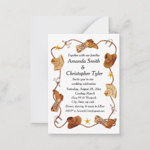 Cowboy wedding invitations