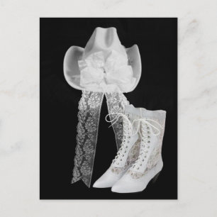 Cowboy Wedding Postcard