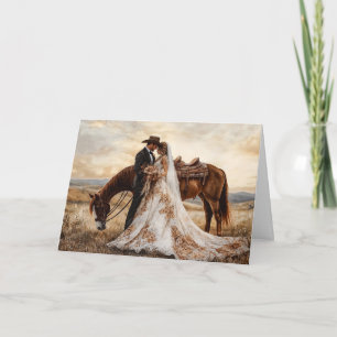 Cowboy Wedding Wish for Strong Bond & Love Card