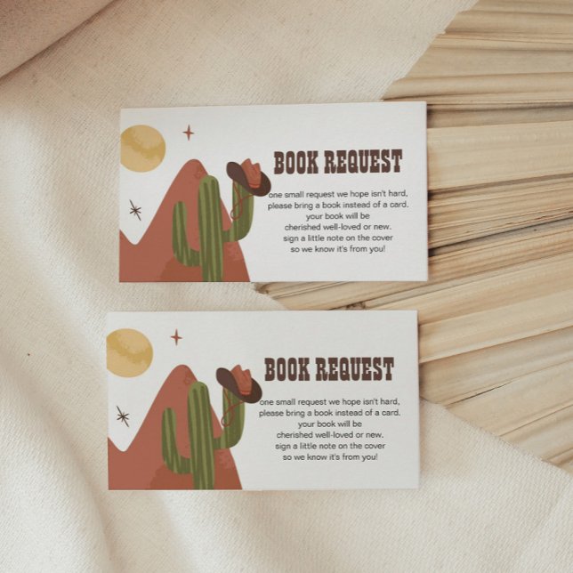 Cowboy Western Baby Shower Book Request Enclosure  (Creator Uploaded)