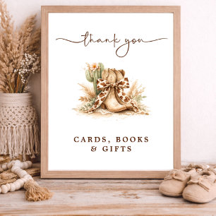 Cowboy Western Baby Shower Books For Baby Sign