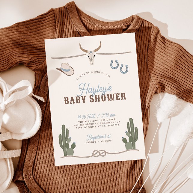 Cowboy Western Baby Shower Invitation (Creator Uploaded)