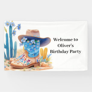 Cowboy Western Birthday Banner