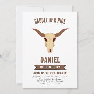 Cowboy Western Birthday Invitation
