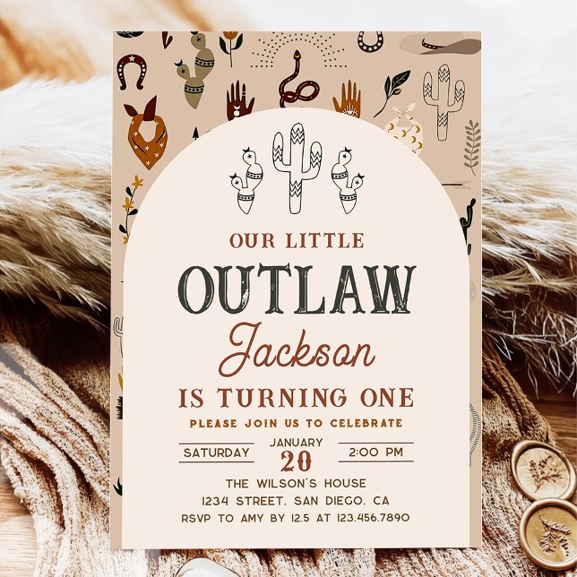 Cowboy Western Boys Birthday Party Invitation (Creator Uploaded)