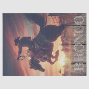 Cowboy Western Bronco Horse Tissue Paper