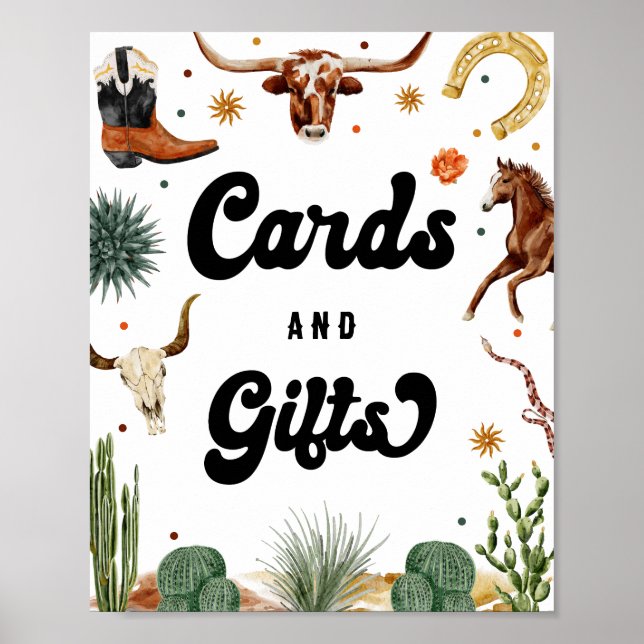 Cowboy Western Cards and Gifts Poster (Front)