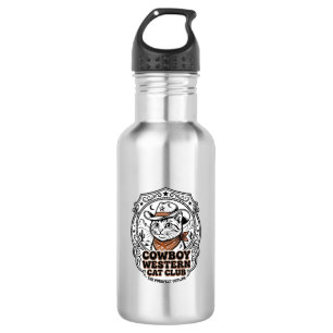 Cowboy Western Cat Pet Lover Shirt Art - Cowboy We 532 Ml Water Bottle