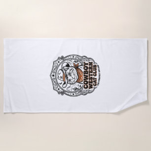 Cowboy Western Cat Pet Lover Shirt Art - Cowboy We Beach Towel