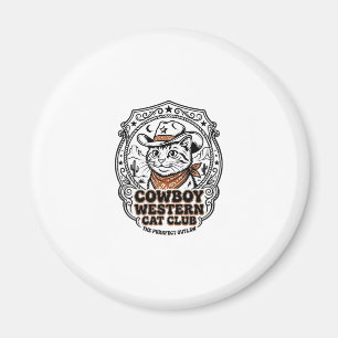 Cowboy Western Cat Pet Lover Shirt Art - Cowboy We Magnet