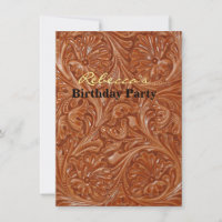 cowboy western country pattern tooled leather