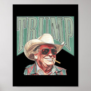 Cowboy Western Make America Great Trump Daddy Poster