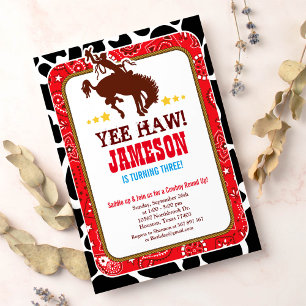 Cowboy Western Old West Birthday Party Invitation