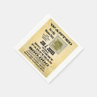 Cowboy Western Party Wanted Poster