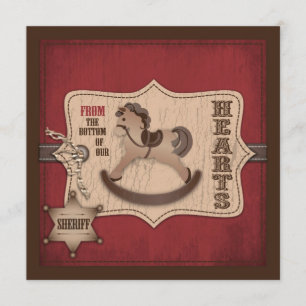 Cowboy Western Rocking Horse Thank You Card