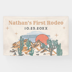 Cowboy Western Rodeo 1st Birthday  Banner