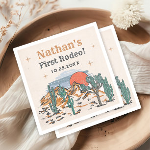 Cowboy Western Rodeo 1st Birthday  Napkin