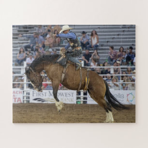 Cowboy Western Rodeo Bucking Horse Corral Jigsaw Puzzle