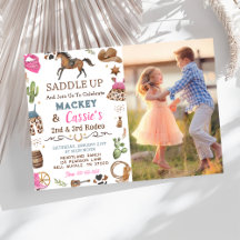Cowboy Western Rustic Birthday Party Photo