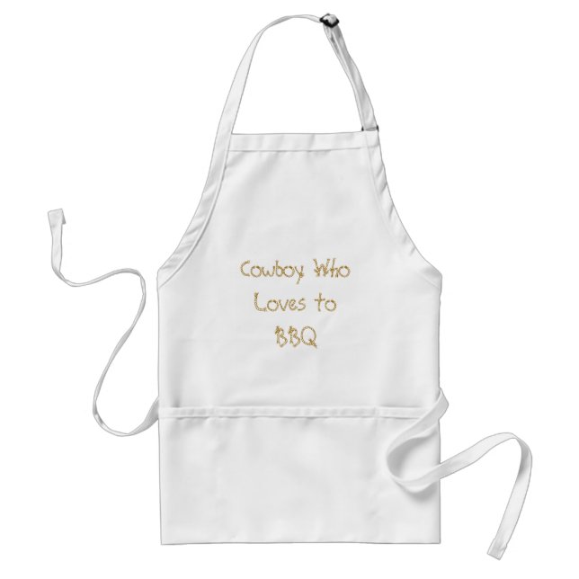 Cowboy WhoLoves to BBQ Standard Apron (Front)