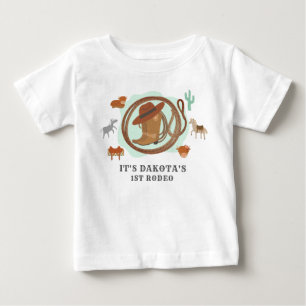 Cowboy Wild West 1st Rodeo Birthday Baby T-Shirt
