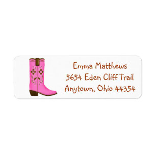 Cowboy  Wild West  Address Labels