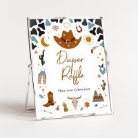 Cowboy Wild West Baby Shower Diaper Raffle