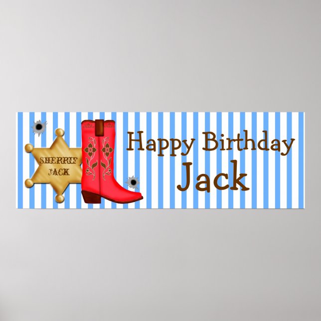 Cowboy Wild West  Banner Poster (Front)