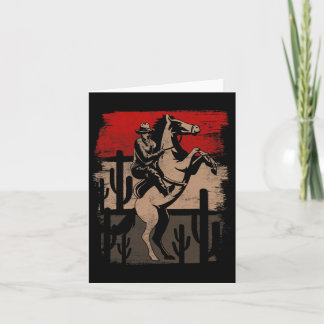Cowboy Wild West Country Horseck Riding Horse Retr Card