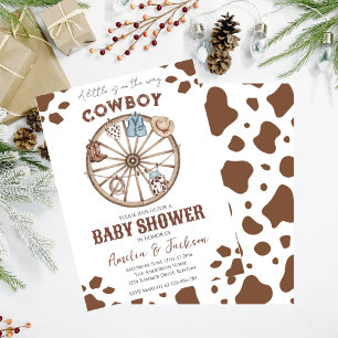 Cowboy Wild West Rodeo Western Boy Baby Shower  Invitation