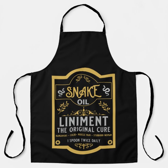 Cowboy Wild West Snake oil Apron (Front)