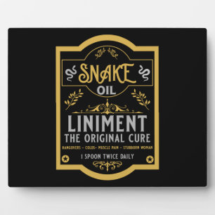 Cowboy Wild West Snake oil Plaque