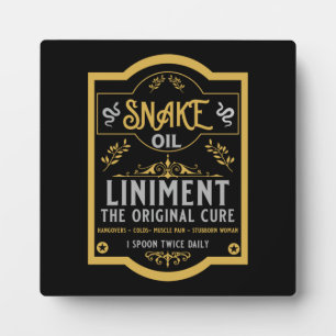 Cowboy Wild West Snake oil Plaque
