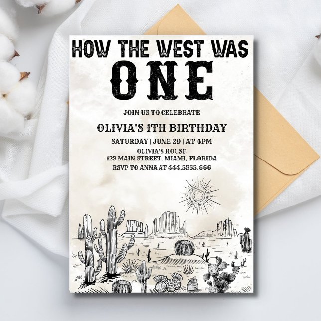 Cowboy Wild Western Birthday Invitation (Creator Uploaded)
